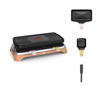 Tefal Food & Co, Piastra elettrica per interni ed esterni, Cotture versatili, Tapas, Snack, Raschietto, Stufe classiche e XL, 8 persone, RE650J10