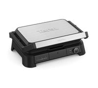 Tefal SuperGrill GC520DE0 - Griglia a contatto 3 altezze, 800 cm², termostato regolabile, 3 livelli di temperatura, antiaderente, 2000 Watt, colore: Nero/Argento