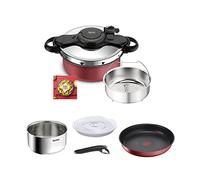 Tefal Ingenio All-In-One - Set da 8 pentole da cucina, antiaderente, casseruola in acciaio inox, cestello a vapore, coperchi