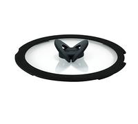 Tefal Ingenio Coperchio in vetro 20 cm, Conservazione salvaspazio Maniglia pieghevole, Cottura più veloce, Compatibile con Ingenio, Lavastoviglie, ad alte prestazioni L9846302, Trasparente e Nero
