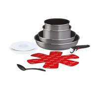 Tefal Ingenio Easy Cook & Clean - Batteria da Cucina 10 Pezzi, Manico Rimovibile, Rivestimento Antiadesivo, Tutti I Fuochi (eccetto Induzione). Prodotto in Francia