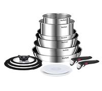 Tefal Ingenio Emotion - Set di 13 pentole e padelle con manici rimovibili, antiaderente, adatti a induzione, colore: Argento/Nero