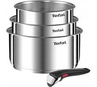 Tefal Ingenio Emotion - Set di 4 pentole in acciaio inox, 16/18/20 cm, manico rimovibile, adatte a induzione