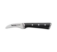 Tefal Ingenio Ice Cuchillo pelador, Acero cepillado, cuchillo de Una Sola pieza, Mango remachado, Negro, 7 cm