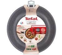 Tefal Ingenio Padella Wok 26 cm, Induzione, Rivestimento Antiaderente Impilabile, Lavabile in Lavastoviglie, Made in Francia, Natural Force L3967702, Nero, Antiaderente