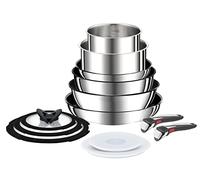Tefal Ingenio Preference ON Set di pentole e padelle, 13 pezzi, impilabili, manico rimovibile, salvaspazio, antiaderente, a induzione, in acciaio inox, L9749432