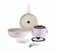 Tefal Ingenio Serenity, 11 pezzi, edizione completa, rivestimento antiaderente, induzione, impilabile, Pink Clay, L830SB04
