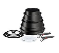Tefal Ingenio Unlimited On - Set di 2 padelle 22/28 cm + 2 casseruole 16/20 cm + 2 casseruole 24 cm + Wok 26 cm + 2 manici estraibili + 5 accessori, adatto a induzione, antiaderenti, senza PFOA