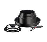 Tefal Ingenio Unlimited On - Set di padelle da 28 cm + 3 casseruole da 16/18/20 cm + 3 coperchi + manico rimovibile, adatto a induzione, antiaderenti, Thermo-Signal, senza PFOA, lavabile in
