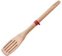 Tefal Ingenio Wood Espátula hueca de Madera con lengua de silicona, materiales naturales, sin conductividad térmica, No daña sartenes Ni ollas, anillo de silicona para apoyar, Madera FSC