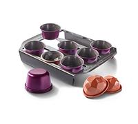 Tefal J304SS, Creabake - Kit pasta frolla, stampini pasticceria, 9 stampini muffin, 3 stampi romboidale, rivestimento antiaderente, sistema impilabile, ricette creative dolci e salate, cottura facile