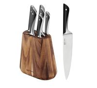 Tefal Jamie Oliver K267S656 Set di coltelli, acciaio inossidabile, legno, marrone, nero, 7 pezzi