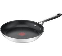 Tefal Jamie Oliver Kitchen Essentials - Padella antiaderente in acciaio INOX, compatibile con induzione, 28 cm