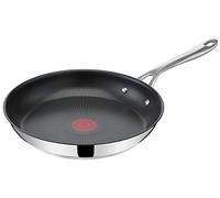Tefal Jamie Oliver Padella 24 cm, in acciaio inox, antiaderente rinforzato al titanio, termo-signal, forma profonda, adatta per gas, vetroceramica, elettrici e induzione, facile da pulire