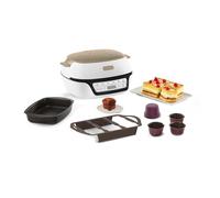 Tefal Macchina per torta intelligente, 5 programmi automatici, regolazione ideale della temperatura e del tempo, stampo in alluminio antiaderente, 6 stampi per muffin Creabake, Cake Factory KD804910