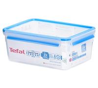 Tefal MASTERSEAL Fresco Master Seal Fresh-Contenitore Rettangolare per Alimenti, Trasparente/Blu, 3.7 Litre