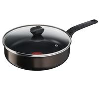 Tefal - Padella Easy Cook and Clean con coperchio - antiaderente - 24 cm | Padella antiaderente per cuocere a fuoco lento e brasare, compatibile con gas elettrico e vetroceramica, facile da pulire
