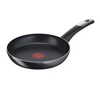 Tefal Padella Essential in titanio duro C38806 28 cm | Rivestimento antiaderente con particelle di titanio | Indicatore di temperatura del segnale termico | Lavabile in lavastoviglie | Prodotto in Francia | Nero