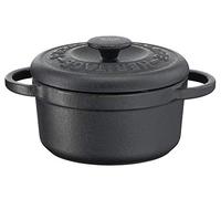 Tefal Pierre GAGNAIRE Heritage Set 4 mini casseruole in ghisa rotonda, 10 cm / 0,3L induzione E223S404, nero