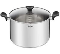 TEFAL Pentola Primaria 28 cm + coperchio in vetro, Induzione, Acciaio inossidabile di alta qualità, 10 anni di garanzia E3086404