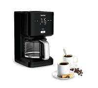 Tefal - Smart N Light CM6008, Caffettiera con filtro, capacità 1,25 l, testina di estrazione extra-large, programmabile 24 h, funzione aroma, spegnimento automatico in 30 minuti, anti goccia