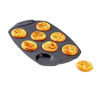Tefal Stampo per torta 8 mini quiche, rivestimento antiaderente, alluminio riciclato e riciclabile, pasticceria ben dorata, prodotto in Francia, PerfectBake Mini J5734902, marrone tabacco