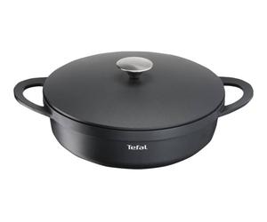 TEFAL Trattoria E2187274 Rotondo Nero Alluminio Titanium Extra Rimovibile