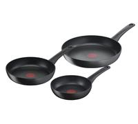 Tefal Ultimate On - Set di 3 padelle: padelle da 20/24/28 cm con rivestimento molto resistente, Thermo-Signal, Thermo-Fusion, forma profonda, tutti i tipi di cucine, adatte al forno, senza PFOA