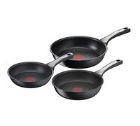 Tefal - Unlimited On, Set di 3 padelle: 3 padelle da 20, 24, 28 e 28 cm con rivestimento super resistente, Thermo-Fusion, forma profonda, tutti i tipi di fornelli, prive di PFOA