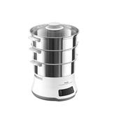 Tefal Convenient Series Deluxe VC502D pentola a vapore 3 cestello/i Superficie piana 900 W Acciaio inox, Bianco