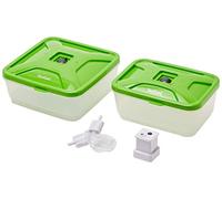 Tefal XA258010 - Set di 2 contenitori per il pranzo sottovuoto compatibili con Vacupack Plus, plastica, verde, 17 x 16 x 15 cm
