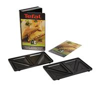 Tefal XA800212 Snack Collection - Cofanetto con piastra per toast triangolare, con libro delle ricette (lingua italiana non garantita), 4,4 x 15,5 x 24,2 cm