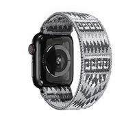 Tefeca Unity Series - Cinturino elastico di ricambio per Apple Watch/Apple Watch Ultra (azteco argento, XXS per polsi da 5 a 5,5 pollici, 41/40/38 mm)