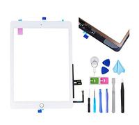 Tefir Bianco Touch Screen digitizer di ricambi per Cornice Schermo Touch iPad 9.7" 2018 iPad 6 6a Gen A1893 A1954 -Tasto Home + Adesivo preinstallato + Strumenti