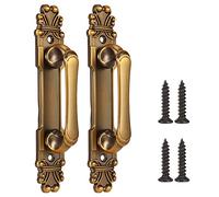 Tefola 2 maniglie per porte scorrevoli color bronzo, maniglia a forma di D, maniglia per accessori per porta, armadietto, maniglia doppia in lega di zinco, per la maggior parte delle porte, cassetti