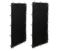 Tefola 2 Pezzi Resistente alle Intemperie Coperchio per Legnaia, 148 x 66 cm Nero in Poliestere Copertina, Impermeabile Cremagliera Copertina da Esterno, Copertura Protezione per Legnaia Sul Lato
