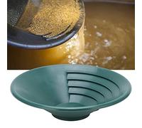 Tefola Bacino per la Ricerca dell'oro, 260mm Gold Panning Pan, Setaccio Giardino A Maglie, Verde ABS Gold Setaccio Classificatore Vassoio Setaccio Accessorio per La Ricerca Mineraria