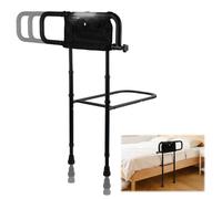 Tefola Sponde per letto per anziani, barra di sicurezza regolabile con sensore di luce notturna, maniglie antiscivolo, tasche portaoggetti e capacità di 136 kg, protezione per letto e maniglione per