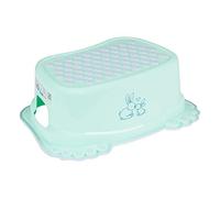 Tega Baby ® - Sgabello per bambini con funzione antiscivolo, sicuro, stabile e testato TÜVRheinland | a partire da circa 3 anni | Sgabello per bambini con poggiapiedi | motivo: coniglietto - verde