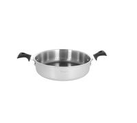 Tegame 2 Manici 32 cm Acciaio Inox 18/10 Linea Luxury Design Fondo Multistrato,