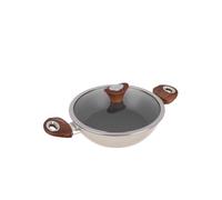 Tegame 24 cm crema Kolors con coperchio beige