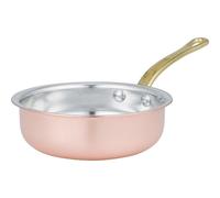 Tegame a un manico MIGNON Gioie di Casa Ø 10xh3,5 cm realizzata in rame liscio stagnato a mano rame