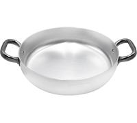 Pentole Agnelli Tegame Linea Alluminio 3 mm Professionale 2 maniglie inox 50 cm argento