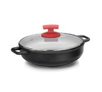 TEGAME C/COPERCHIO alluminio pressofuso antiaderente 7 strati rinforzo titanio