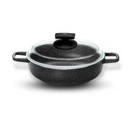 Tegame con Coperchio in Vetro Antiaderente 2 Manici Ø24 cm Olympia Hard Cook