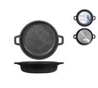 Tegame H&H antiaderente alto 2 manici in pietra diametro 28 Cm