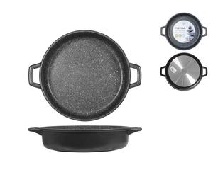 Tegame H&H antiaderente alto 2 manici in pietra diametro 32 Cm