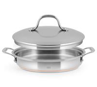 H&H Tegame in Inox e Rame, 2 Manici, 26cm, Con Coperchio