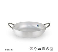 TEGAME IN ALLUMINIO PROFESSIONALE ALTO D.32xH.8 cm 2 MANICI IN ACCIAIO INOX