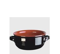 Tegame in Terracotta Smaltata Ø14xh 6,4 cm - lt 0,6 peso 0,6 kg No Piombo no Cadmio linea terra Colore marrone marrone